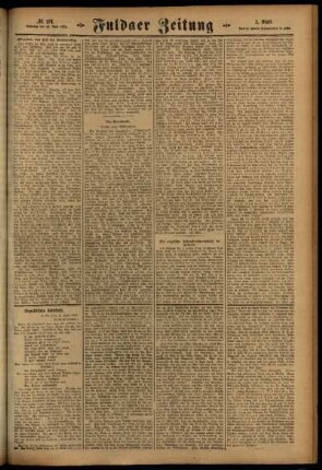 Zweite Ausgabe vom Samstag, den 10. Juni 1916.
