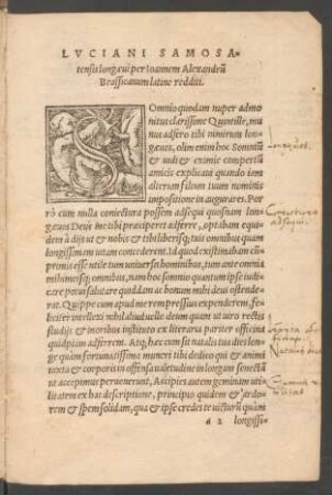 Luciani Samosatensis longaevi per Ioannem Alexndum Brassicanum latine redditi.