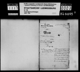Staatsaufsicht über die Gemeinde Schloßberg (OA Neresheim)