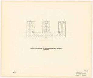 Verwaltungsgebäude der Sächsischen Bauernschaft, Dresden Entwurf I: Grundriss 2. Obergeschoss