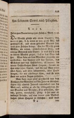 231-239, 27. Am siebenten Sonntag nach Pfingsten