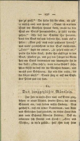 61. Das junggeglühte Männlein.