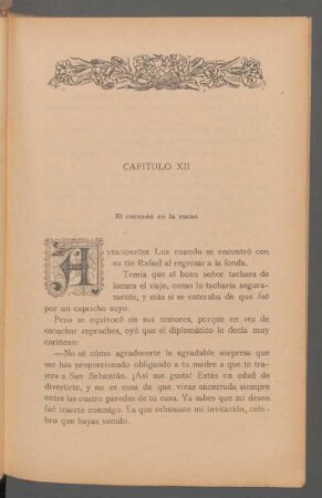Capítulo XII - El corazón en la mano