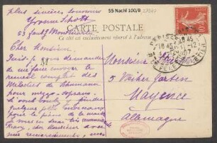 Brief an Ludwig Strecker  und B. Schott's Söhne : 08.12.1907