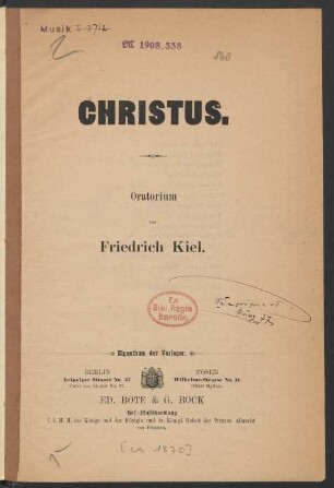 Christus : Oratorium