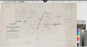 Lützel-Bilstein (Hilchenbach) Oberförsterei Forstschutzbezirk Sektion 5 Schutzbezirk Hofginsberg um 1900 (1 : 2500) 52,5 x 93 Zeichnung KSA Nr. 1696