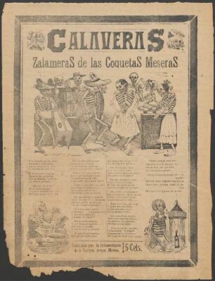 Calaveras zalameras de las coquetas meseres