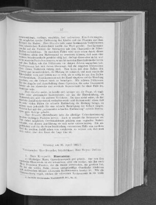 Sitzung am 25. April 1911.