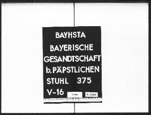 Talbot-Shrewsbury, Marie Alathea, in Rom, Zustellung des bayerischen Fürstendiploms.