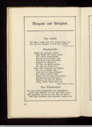 Vergehen und Ewigkeit
