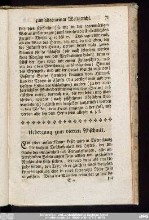 Uebergang zum vierten Abschnitt.