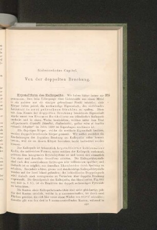 Siebenzehntes Capitel. Von der doppelten Brechung.