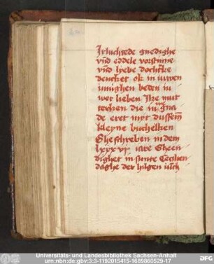 [Subscriptio] Irluchtede gnedighe vn[n]d eddele vorstinne vn[n]d lyebe docht[er]ke ...