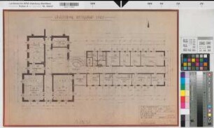 Soest, Amtsgericht und Gefängnis, Erweiterungsbau, 1. Obergeschoss, Grundriss, Baubestandszeichnung