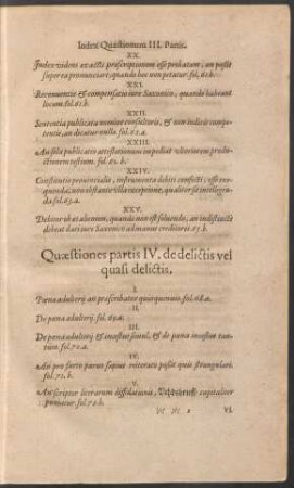 Quaestiones partis IV. de delicitis vel quasi delictis.
