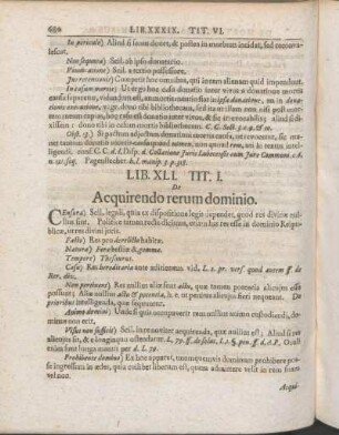 Tit. I. De Acquirendo rerum dominio.