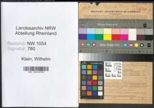 Entnazifizierung Wilhelm Klein , geb. 05.03.1885 (Hochschullehrer)