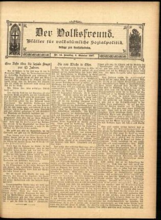 Ausgabe vom Sonntag, den 06. Oktober 1907.