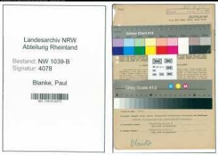 Entnazifizierung Paul Blanke , geb. 24.04.1905 (Beamter)