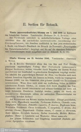 II. Section für Botanik
