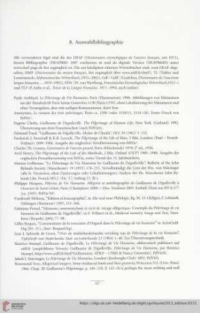 8. Auswahlbibliographie