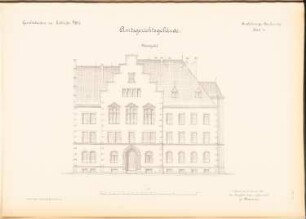 Amtsgericht und Gefängnis, Lublinitz: Nördliche Ansicht 1:100