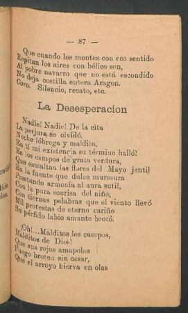 La desesperación