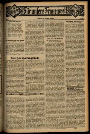Zweite Ausgabe vom Freitag, den 03. April 1931.