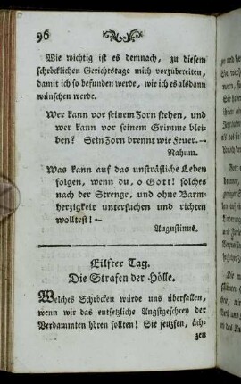 Eilfter Tag. - Zwanzigster Tag.