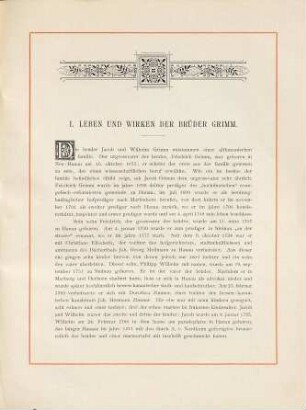 Festschrift zur Feier der Enthüllung des Nationaldenkmals der Brüder Grimm in ihrer Vaterstadt Hanau am 18. Oktober 1896