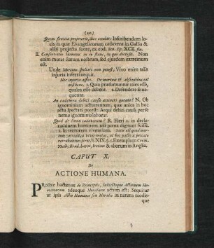 Caput X. De Actione Humana.