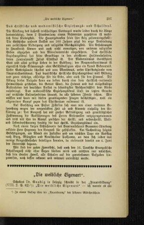 ¬"Die¬ weibliche Eigenart"