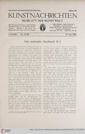 No. 19/20 (15. Juli 1912)