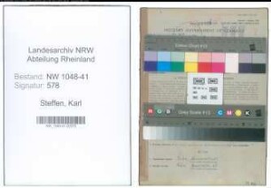 Entnazifizierung Karl Steffen , geb. 21.05.1895 (Polizist)