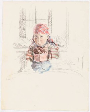 Portrait einer jungen Frau: Portrait einer jungen bäuerlichen Frau