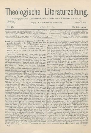 633-636 [Rezension] Strack, Hermann, Kurzgefasster Kommentar zu den heiligen Schriften Alten und Neuen Testamentes, sowie zu den Apokryphen. A. Altes Testament. 2. Abtlg.: Das Deuteronomium und die Bücher Josua und Richter