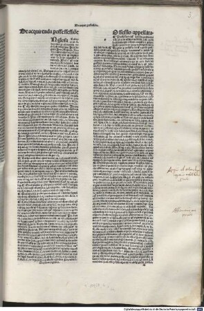 Commentaria in primam partem Digesti novi 'De acquirenda vel amittenda possessione' (Dig. 41,2)