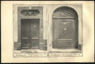 Hausthür Eisenbahn Strasse No 48. / Hausthür Herren Strasse No 33.