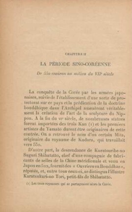 Chapitre II. La période sino-coréenne. De 550 environ au milieu du VIIe siècle