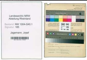 Entnazifizierung Josef Jagemann , geb. 10.04.1899 (Justizinspektor)