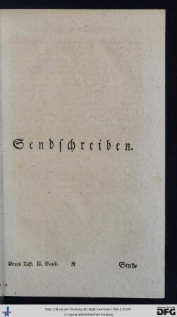 Sendschreiben.