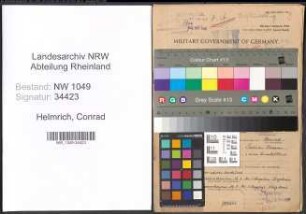 Entnazifizierung Conrad Helmrich , geb. 15.02.1912 (Zugschaffner)