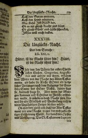 XXXVIII. Die Unglücks-Nacht. - XL. Die unnöthige Sorge.
