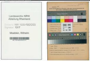 Entnazifizierung Wilhelm Moeblen , geb. 02.11.1895 (Maschinist)