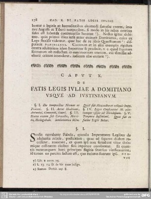 Caput X. De Fatis Legis Iuliae A Domitiano Usque Ad Iustinianum
