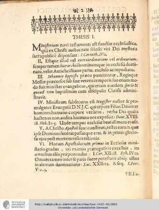 Collegii Theologici Privato-Publici Exercitatio ; Exercitatio trigesima prima