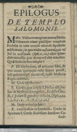 Epilogus De Templo Salomonis