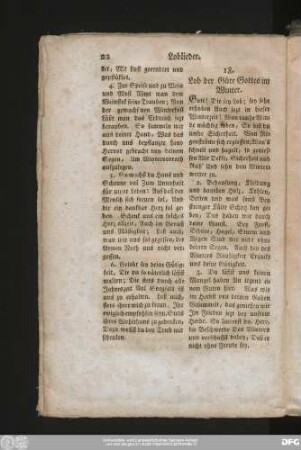 18. Lob der Güte Gottes im Winter.