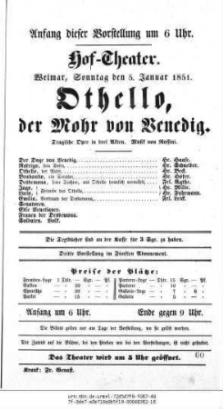 Othello, der Mohr von Venedig