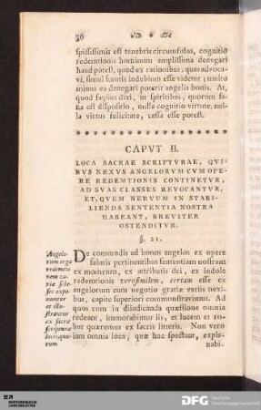 Capvt II. Loca Sacrae Scriptvrae, Qvibvs Nexvs Angelorvm Cvm Opere Redemtionis Continetvr...